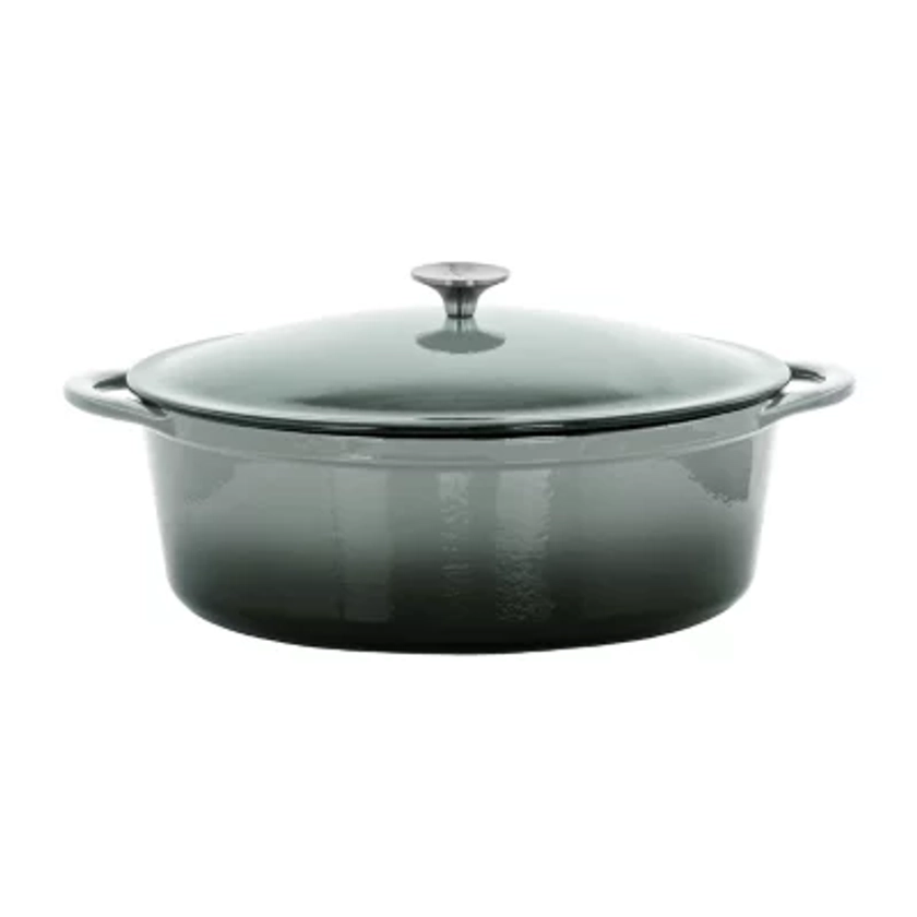 MegaChef 7-Qt Cast Iron Dutch Oven, Color: Gray - JCPenney