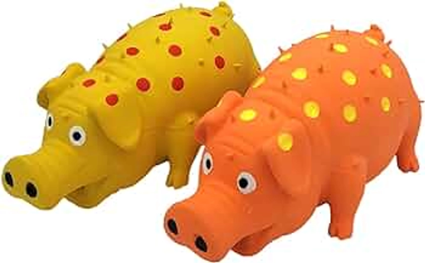 2 Pack Latex Pig Dog Toys That Oinks for Small Medium Large Dogs