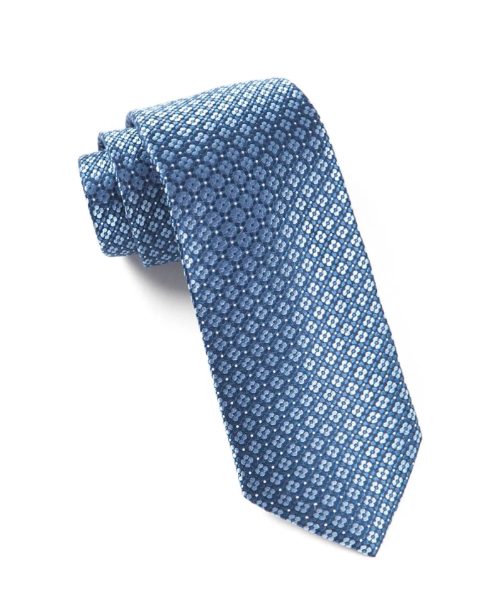 Aerial Geo Light Blue Tie | Silk Ties | Tie Bar