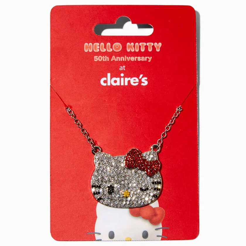 Hello Kitty® 50th Anniversary Claire's Exclusive Silver-tone Pendant Necklace