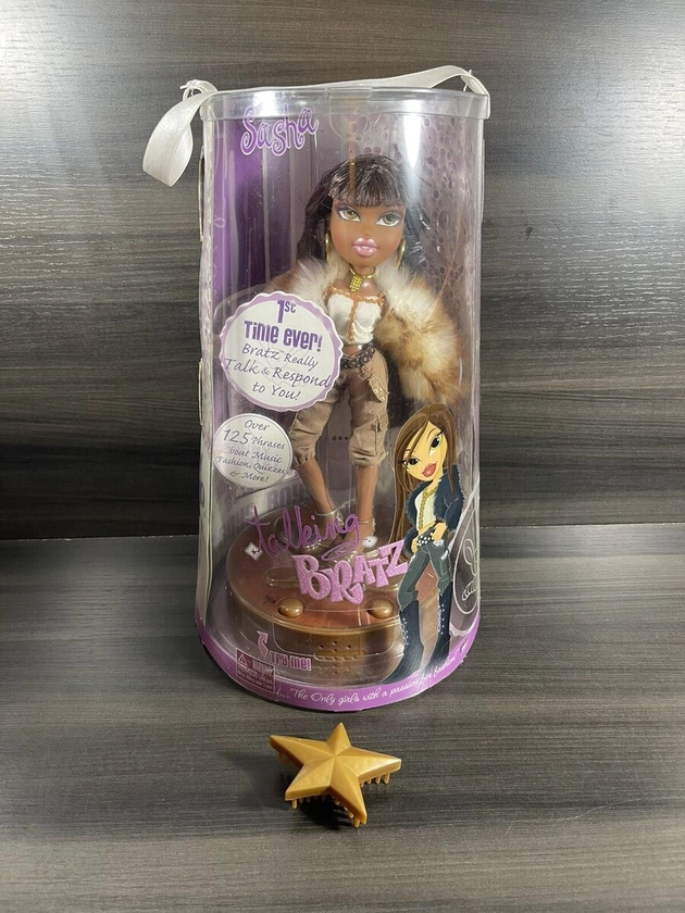 BRATZ TALKING Sasha Doll MGA NIB Damage Box Interacts with Base 125 Phrases