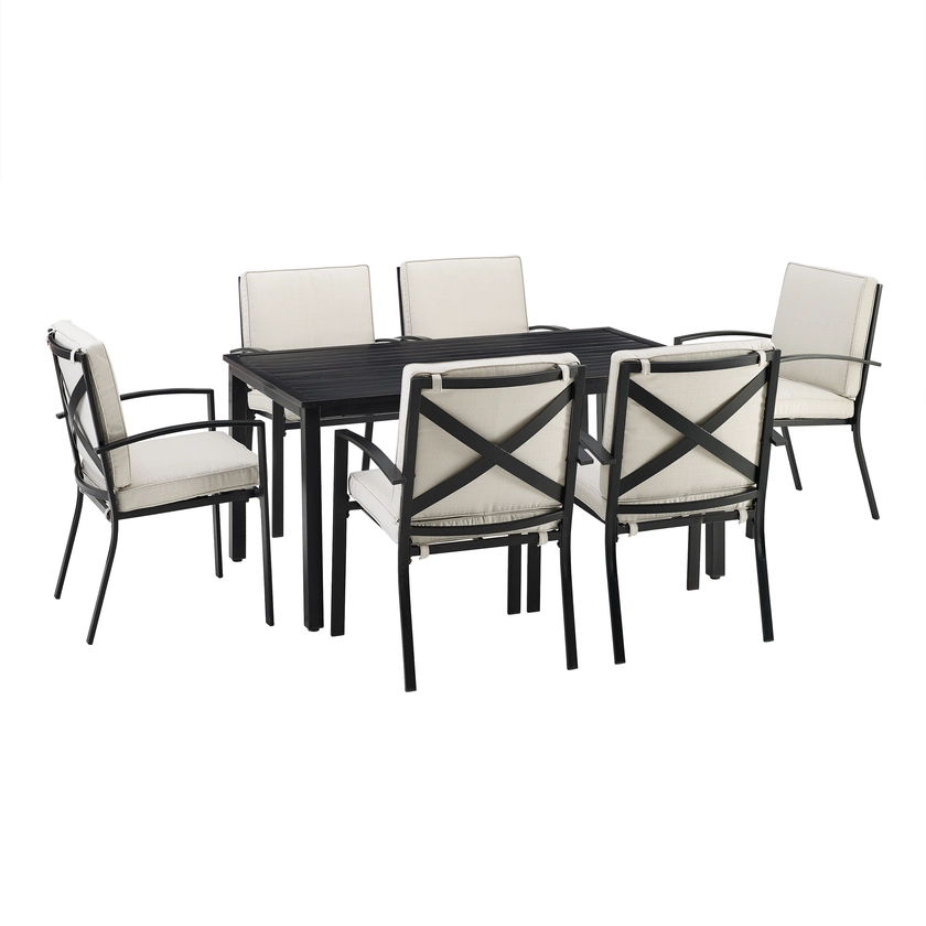 Araceli Oil Rubbed Bronze 7 Piece Outdoor Dining Set - World Market