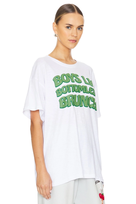 Boys Lie Sunny Side Boyfriend Tee in White | REVOLVE