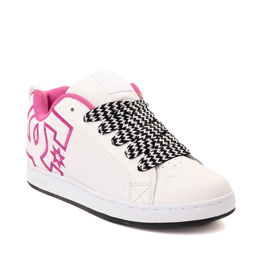 Womens DC Court Graffik Skate Shoe - White / Pink