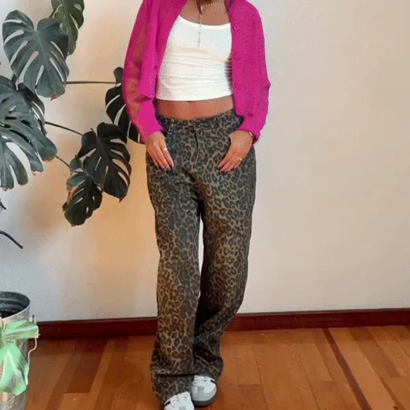 Monica Leopard Jeans