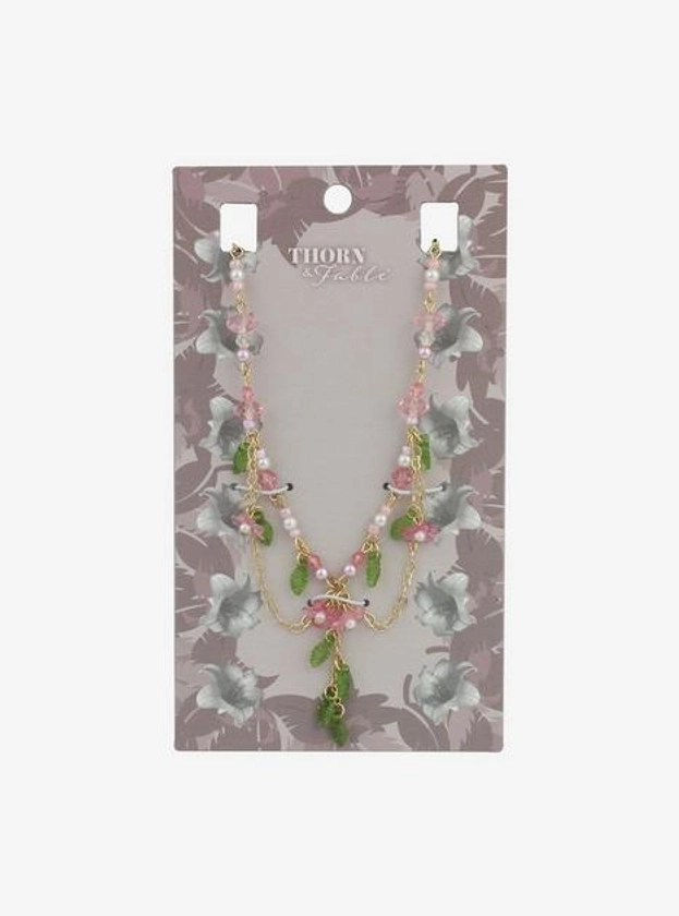 Thorn & Fable Sakura Falling Leaves Necklace | Hot Topic