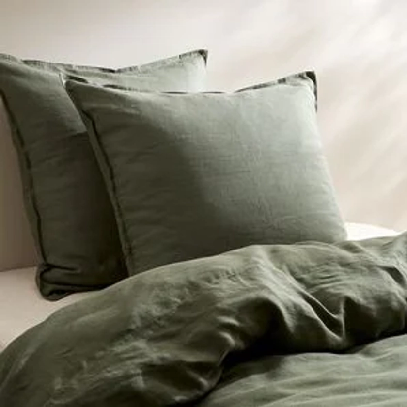 Lilah Linen European Pillowcase - Thyme