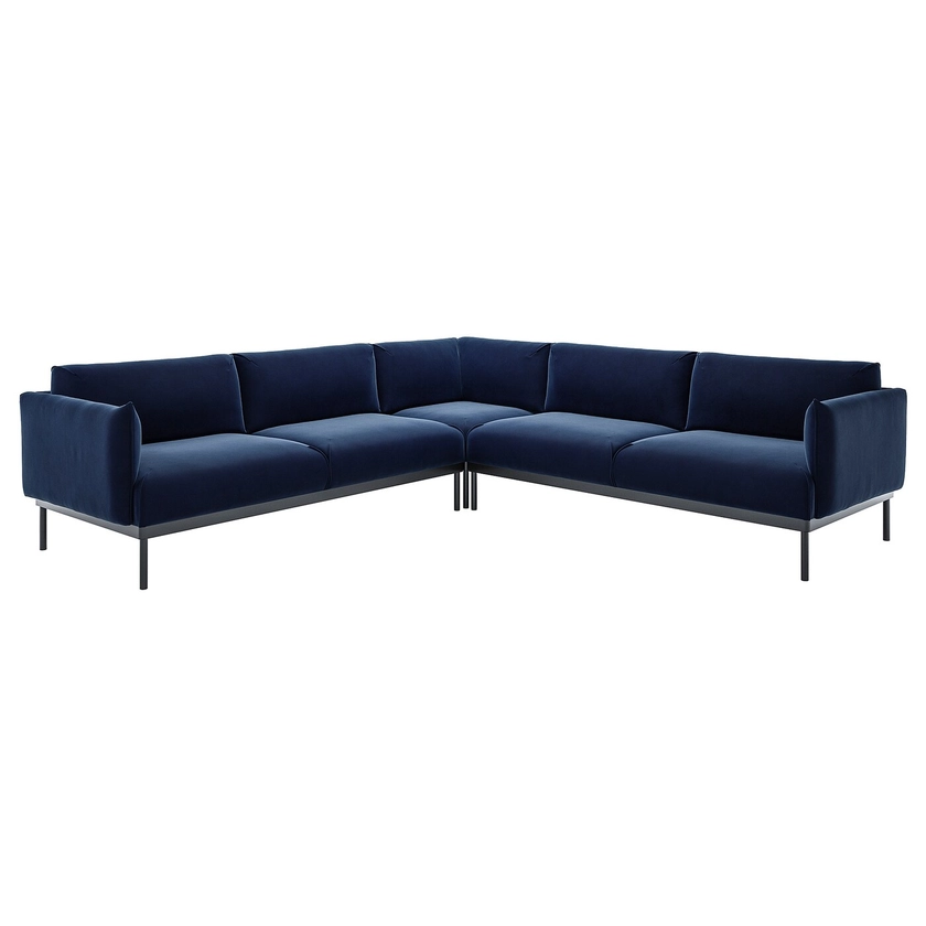 ÄPPLARYD corner sofa, 4-seat, Djuparp dark blue - IKEA