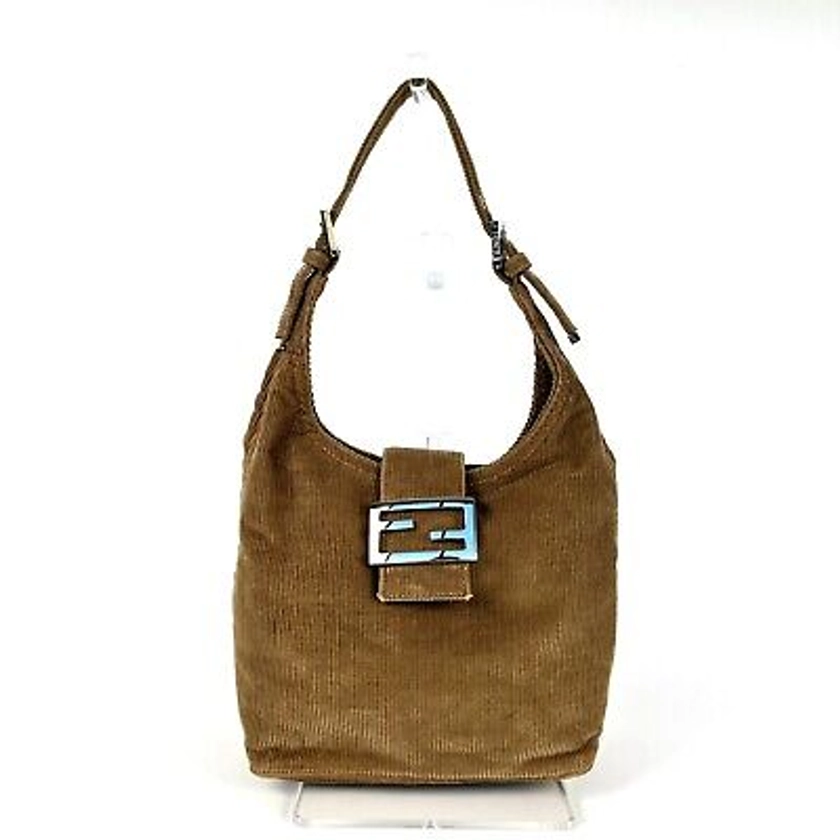 FENDI Mamma Baguette Shoulder Hand Bag Purse Corduroy Authentic 408 | eBay