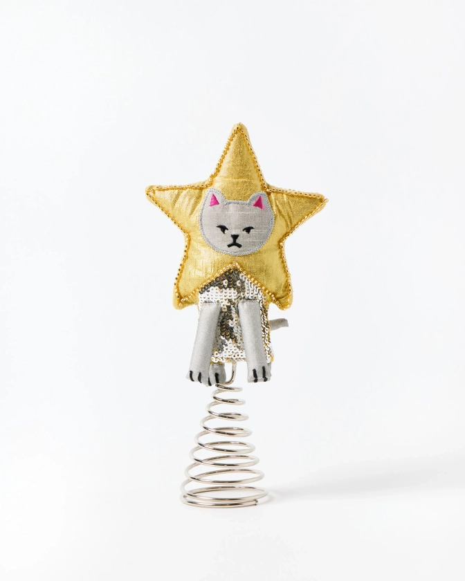 Earl Cat Star Christmas Tree Topper | Oliver Bonas