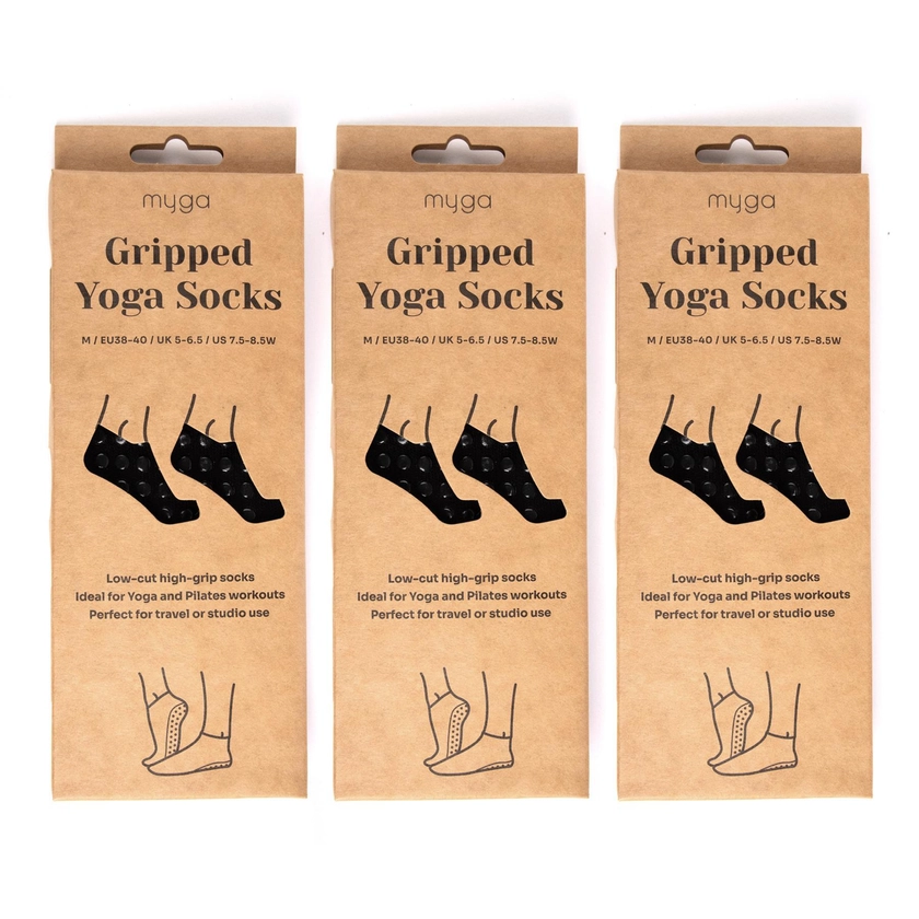 3 Pack of Yoga Socks - Large MYGA | Decathlon