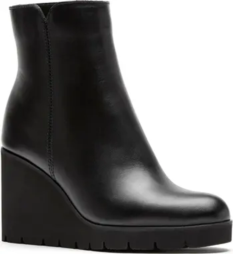 Go Wedge Leather Bootie