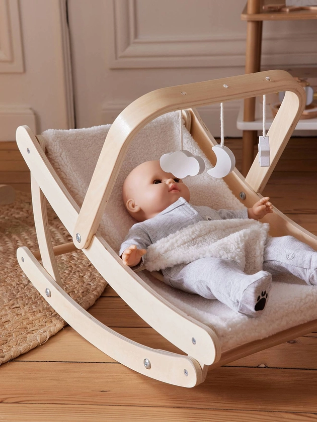 Cloud-Themed Bouncer for Dolls in FSC® Wood - wood, Main Shop | Vertbaudet