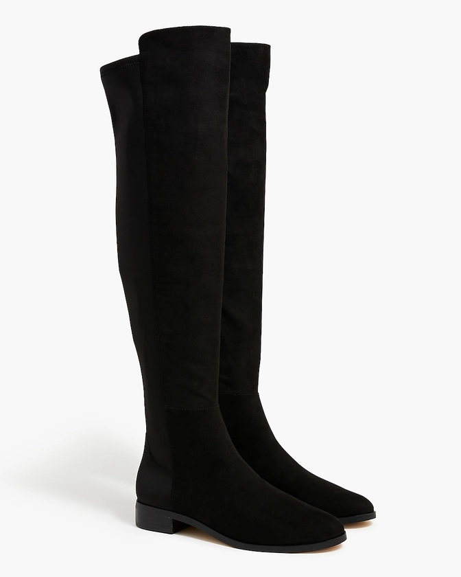 Knee-high boots with stretch