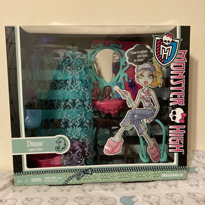 Monster High Lagoona Blue Shower Vanity Bathroom NIB / NRFB