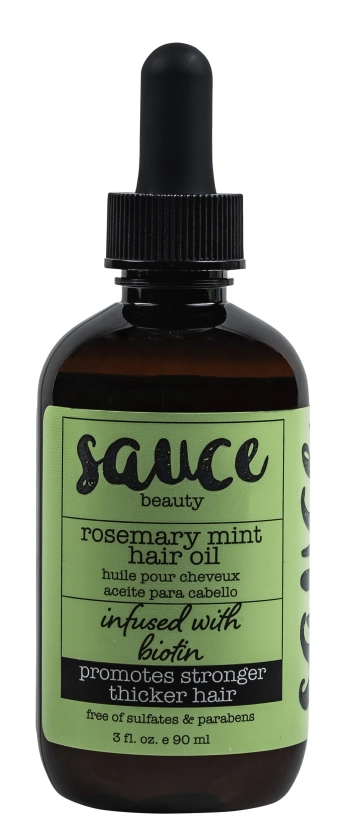 Sauce Beauty Rosemary Mint, Promotes Stronger & Thicker Hair, All Hair Types, 3 fl oz