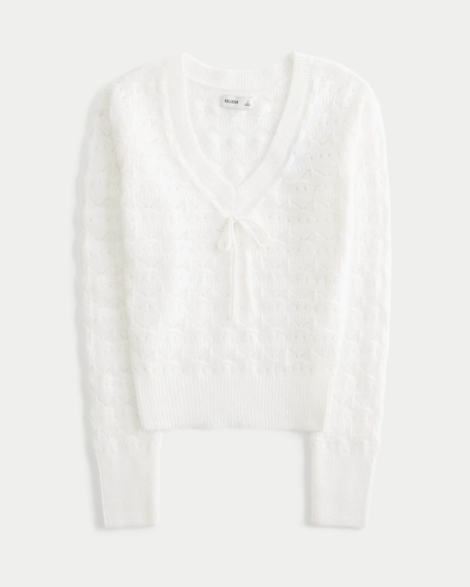 Women's Stitchy V-Neck Sweater | Women's Tops | HollisterCo.com