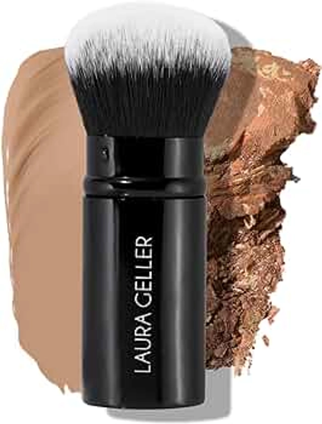 LAURA GELLER NEW YORK Retractable Airbrush Kabuki Brush for All Face Makeup & Foundation for Liquid, Cream and Powder Face Makeup With Aluminum Handle