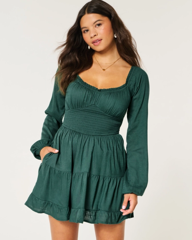 Women's On/Off the Shoulder Skort Dress | Women's Dresses & Rompers | HollisterCo.com