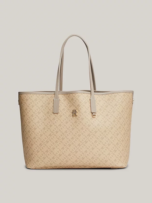 Cabas TH Monoplay avec pochette ordinateur | Beige | Tommy Hilfiger