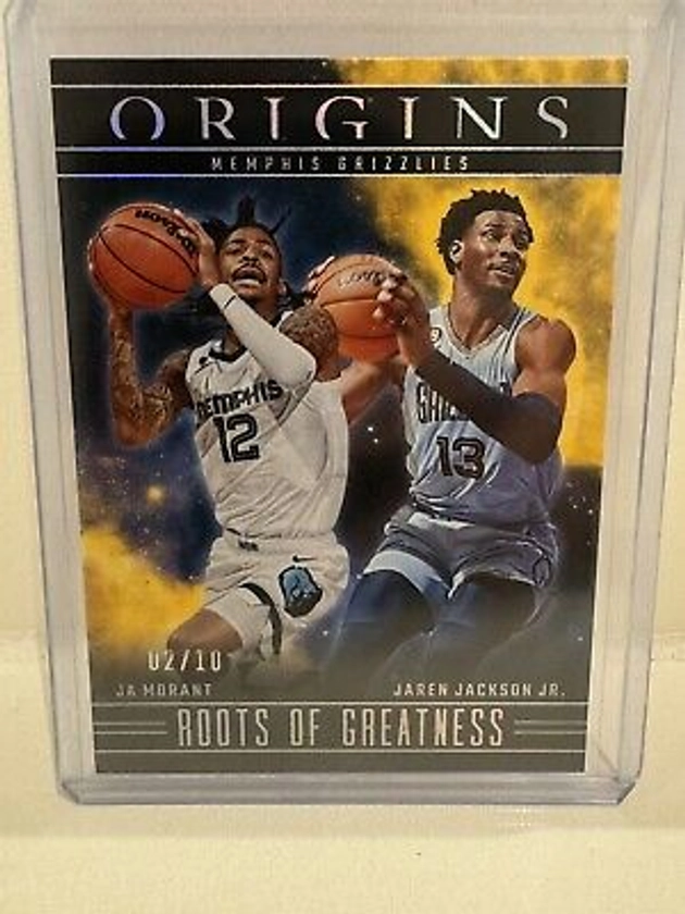 Ja Morant & Jaren Jackson JR. 2023-24 Panini Origins Roots Of Greatness Gold /10