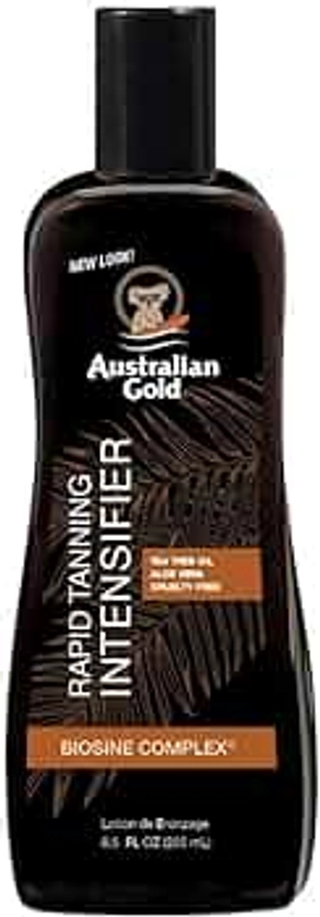 Australian Gold Rapid Tanning Intensifier Lotion, 8.5 Fl Oz | With Tea Tree Oil and Aloe Vera | Vitamin E