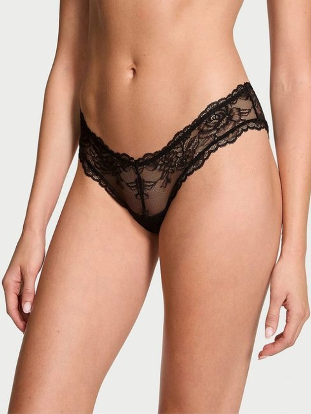 Black Cheeky Rose Lace Knickers | Victoria's Secret