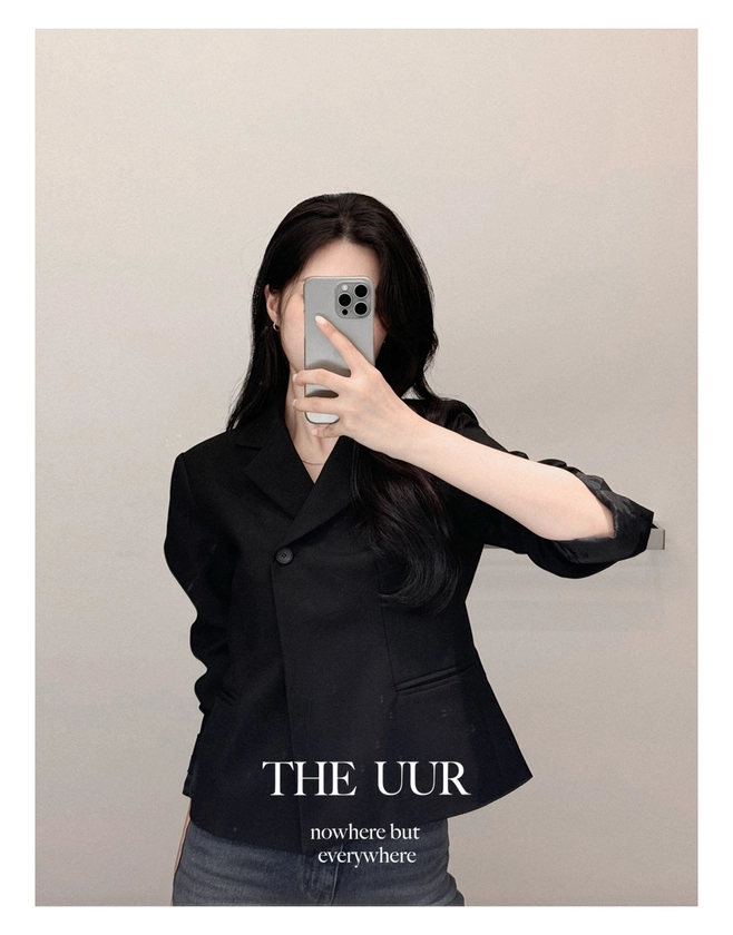 [JK] uur New serif crop jacket [black] - 유유알