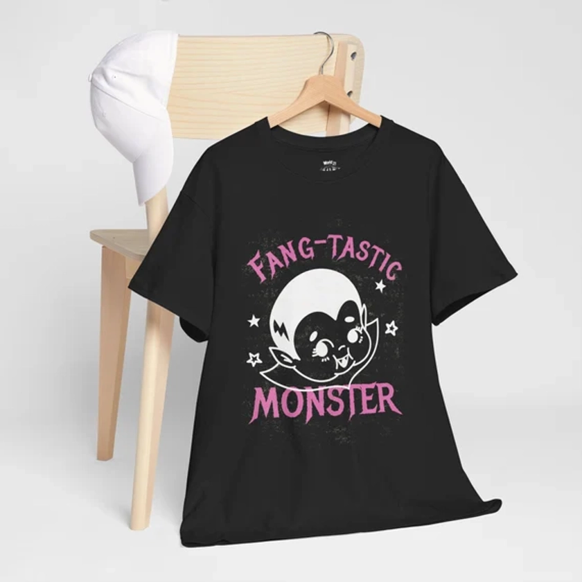 Pastel Goth Cute Vampire T-Shirt | Pastel Goth, Fangtastic Monster, Creepy Cute Shirt, Kawaii Shirt, Kawaii Clothes, Halloween Shirt