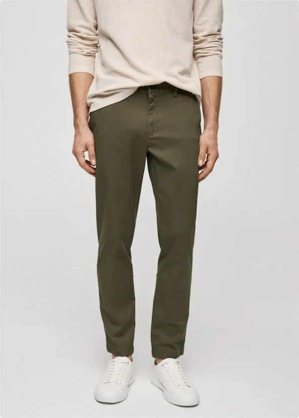 Pantalon coton tapered crop - Homme | Mango Man France