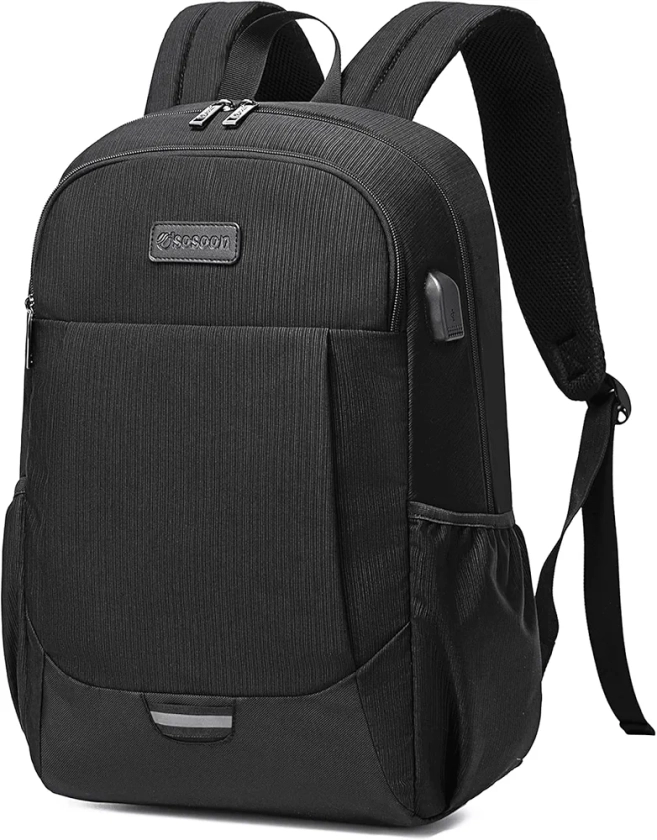 Lightweight 15.6 Inch Laptop Backpack Rucksack Bag for Men Women, Water Resistant College High School Bag Boys with USB Charging Port