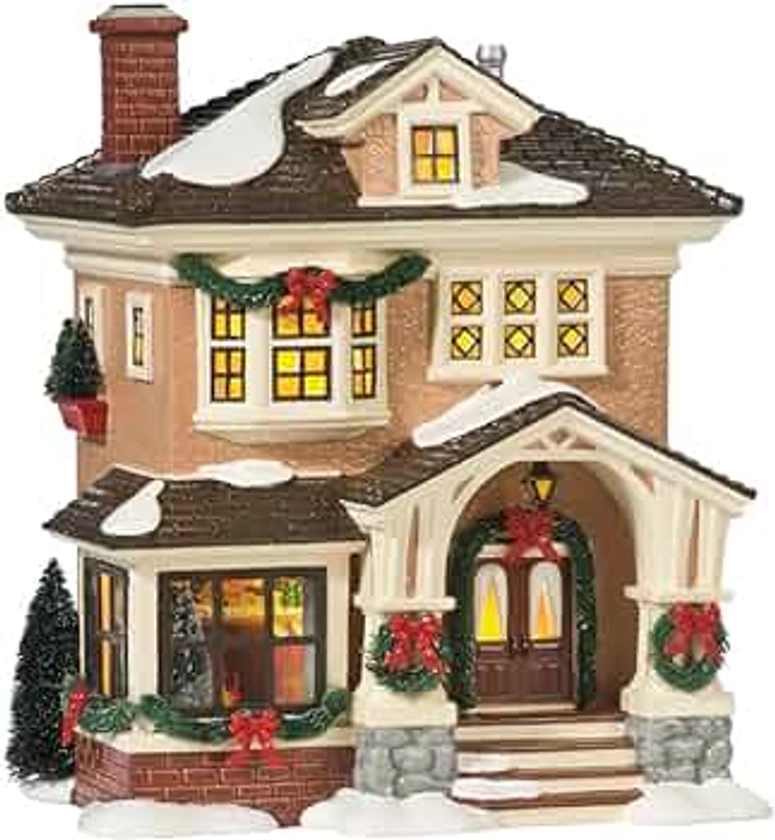 Department 56 Porcelain Snow Village Christmas at Grandma's Lit House