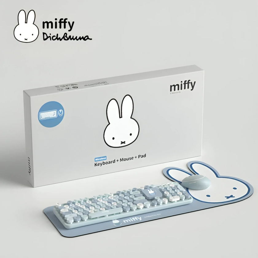 Miffy Keyboard + Mouse + Mouse pad