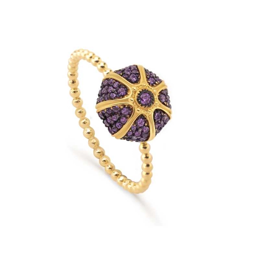 Bague Oursin MINI tanzanites