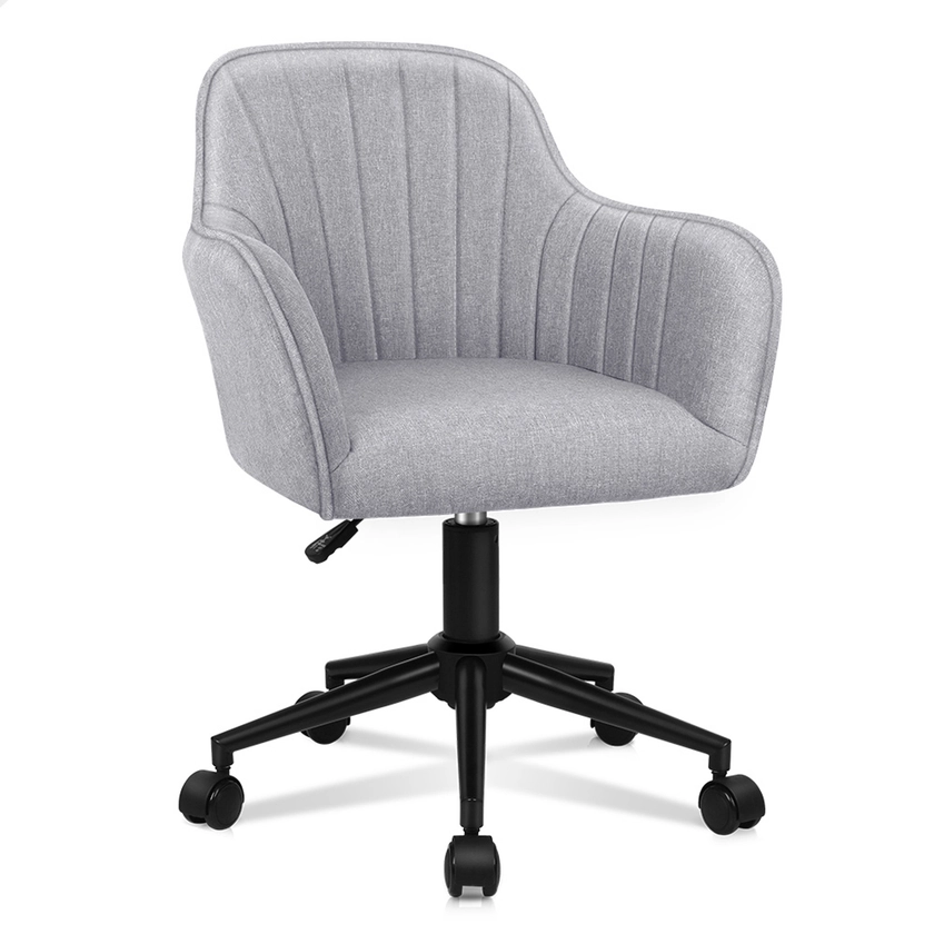 ALFORDSON Office Chair Fabric Light Grey