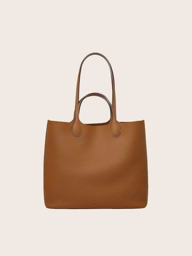 Hpai Large Yesod Tote Bag in Leather - Acorn