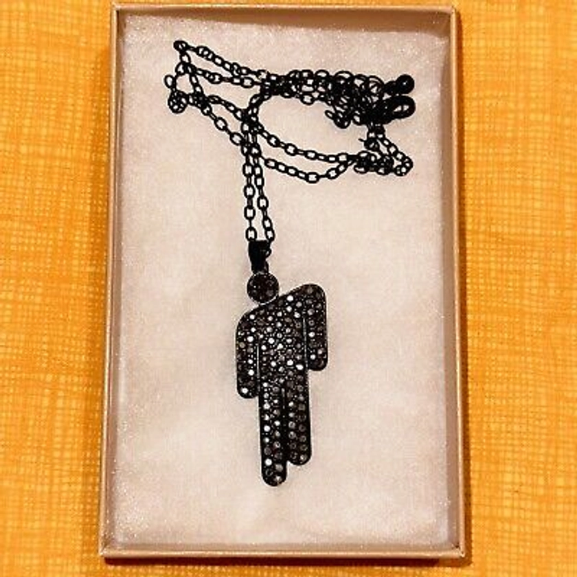 Billie Eilish Blohsh Black Rhinestone Necklace Brand New | eBay