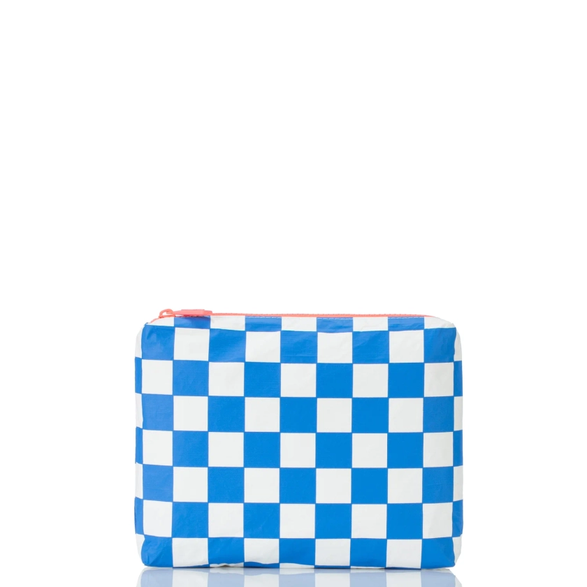 Checkmate Mini Pouch in Cerulean | ALOHA Collection