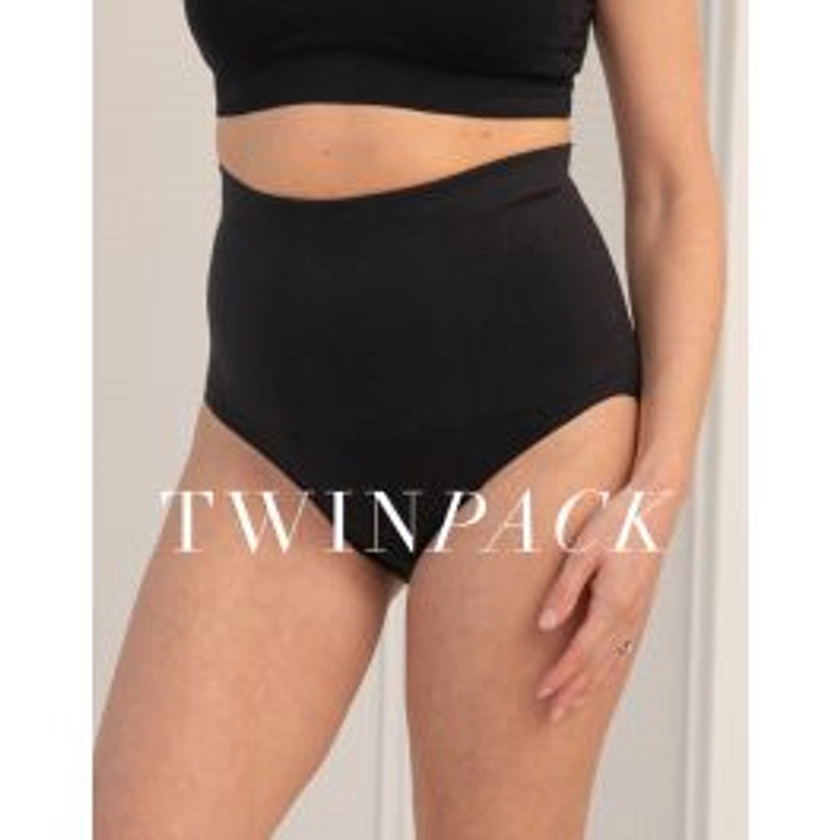 Post Maternity Shaping Briefs – Black Twin Pack