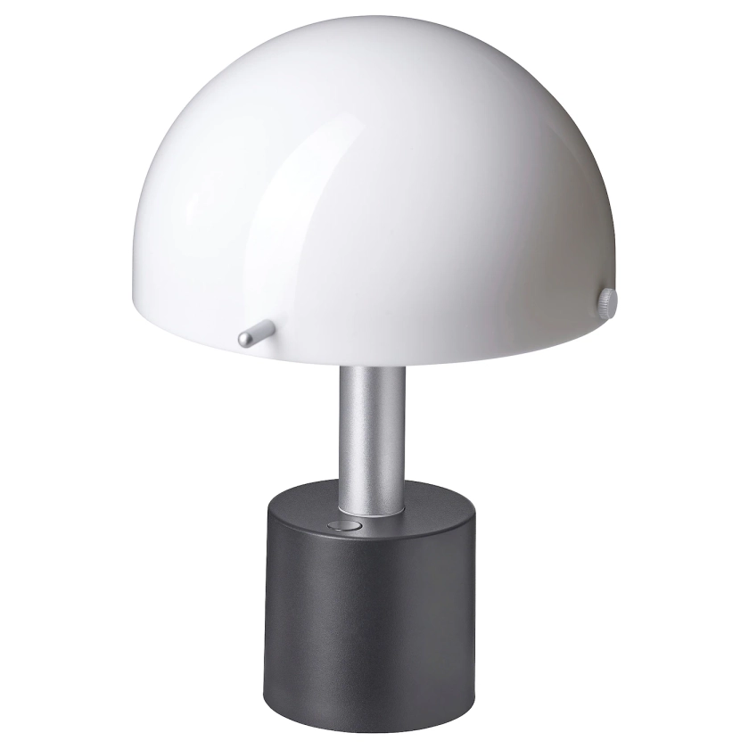 NÖDMAST lampe LED à piles, blanc/noir, 26 cm - IKEA