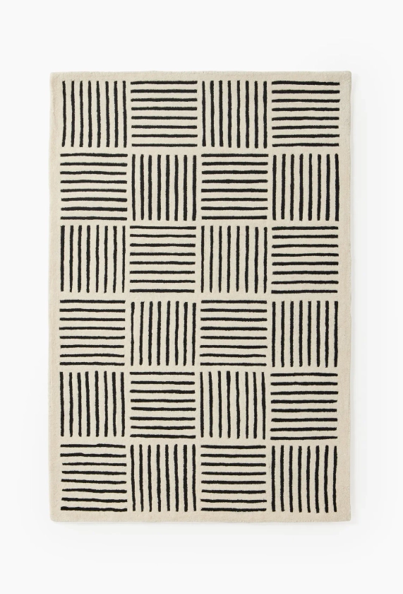 Tapis tufté, 120x180cm, laine NOIR Monoprix Maison