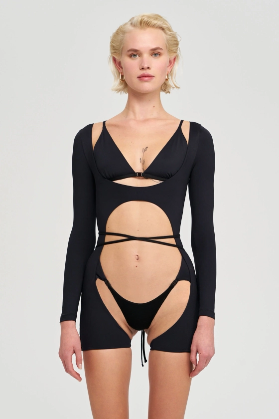 Women's Judith Bodysuit - Black | Iamnotbasic