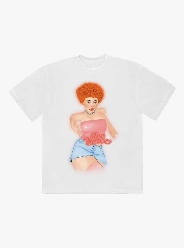 Ice Spice Airbrush Boyfriend Fit Girls T-Shirt