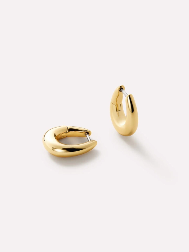 Gold Huggie Earrings - Amaya | Ana Luisa Jewelry