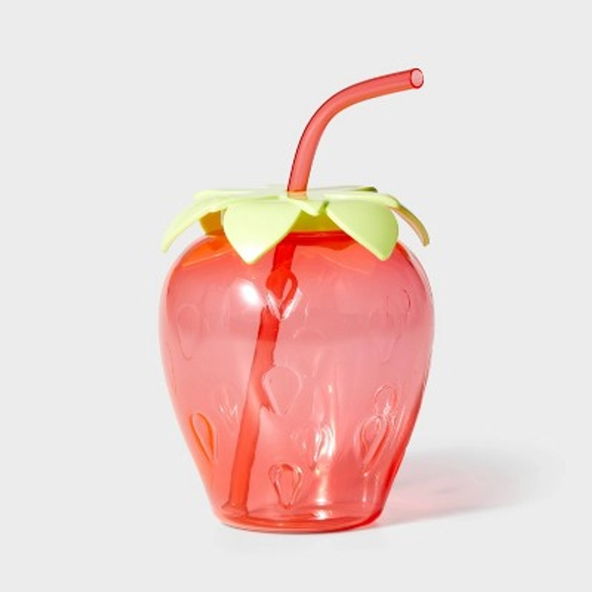 Figural 20oz Tumbler Strawberry - Sun Squad™