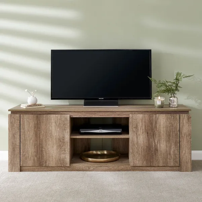 Canyon TV Unit, Oak for TVs up to 65"