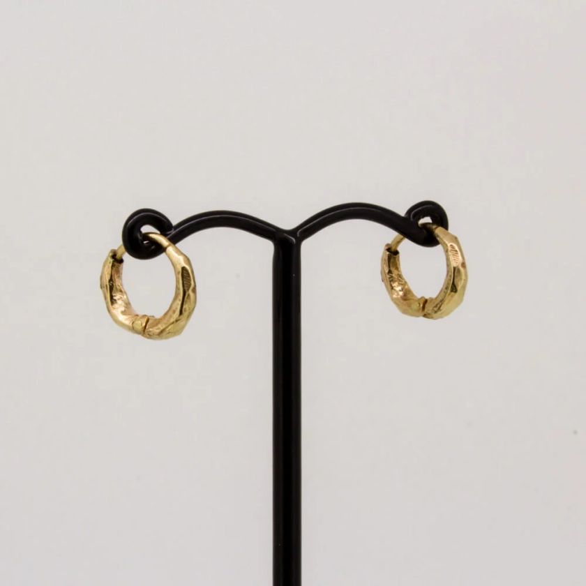 Gold Organic Hoops Micro