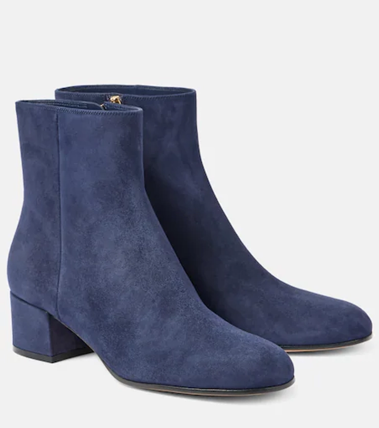 45 suede ankle boots in blue - Gianvito Rossi | Mytheresa