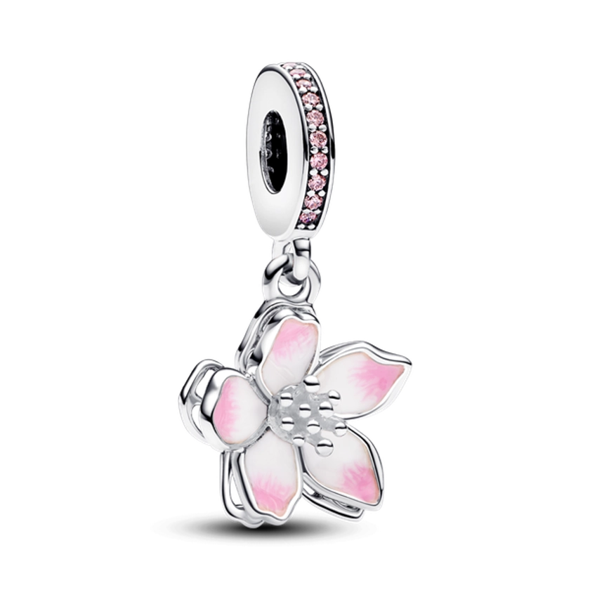 Charm Bạc Pandora Moments Hình Hoa Anh Đào Hồng