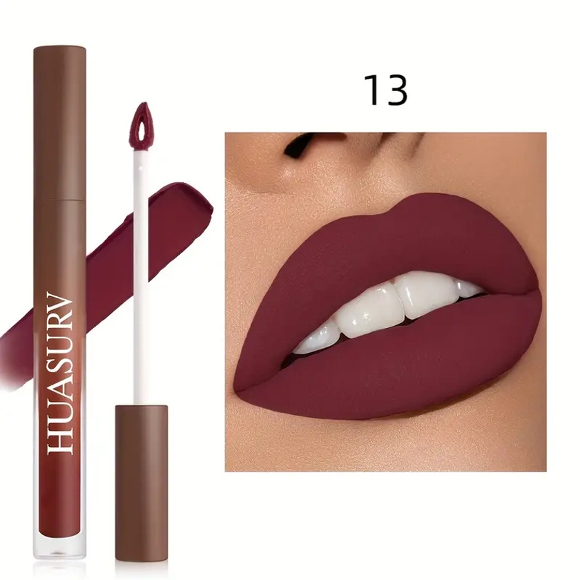 19 Colors Velvet Lip And Non Stick Cup Matte Womens Lip Gloss Long Makeup Lipstick - Beauty & Health - Temu